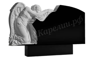Фрезерный памятник с ангелом и драпировкой № 26