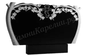 Фрезерный памятник с берёзой № 27
