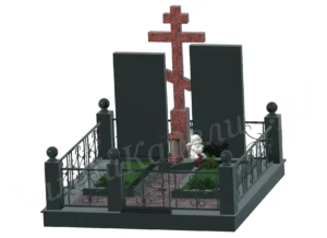 Мемориальный комплекс на двоих с ангелом и крестом MK14