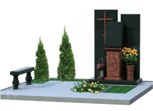 Мемориальный комплекс на двоих с крестом MK22
