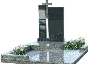 Мемориальный комплекс на двоих с крестом MK35