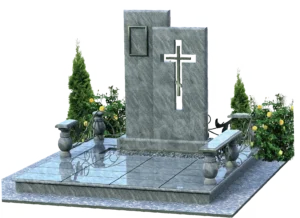 Мемориальный комплекс на двоих с крестом MK51